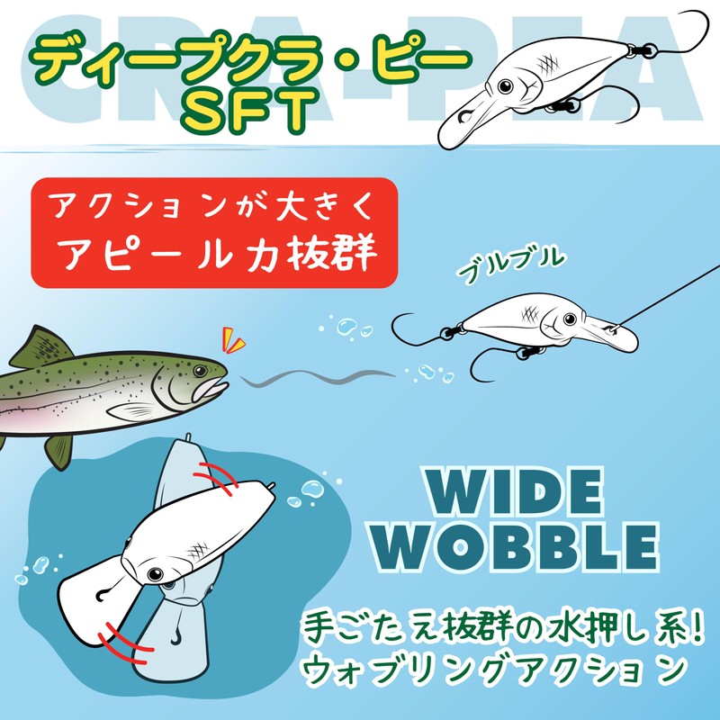 Lucky Craft Deep Craft SFT Single Hook Tail [4] GB