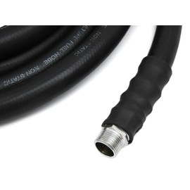 OIL SHIELD 1" x 10 ft Rubber Farm Fuel Transfer Hose with Static Wire - 2x Kink Resistance, Flexible to -30°F, Oil & Ozone Resistant, 100 PSI, Compatible with Electric Pumps