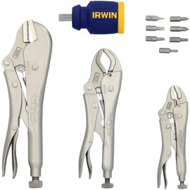 IRWIN 2077703 Vise-Grip Fast Release Locking Pliers Set with Free 8-in-1 Multi-Tool, 3-Piece