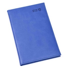 Esposti A5 Large Address Book - Padded PU Leather Cover - Blue