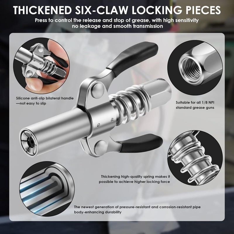 TOKKOT Electric Grease Gun Drill Adapter for De-Walt/Milwake Cordless Drill