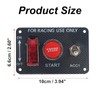 BYYOUIV 3-in-1 Universal 12V Racing Ignition Switch Panel - Push