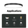 HOREVO 24W LED Ceiling Lamp Black Flush Mount Ceiling Light