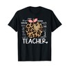 Teacher Life Leopard Apple Teacher's Day Back To School T-Shirt