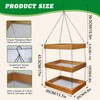 Tnstbiee 3-Tier Hanging Wooden Herb Drying Rack, Compact Mesh Flower
