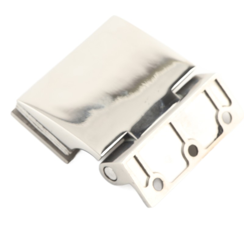 Curved Single‑Sided Hinge Stainless Steel Bathroom Hinge for Tempered 8‑12mm