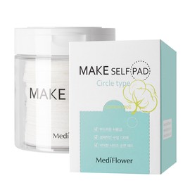Mediflower [Mediflower] Make self-pad cotton pad, 100 sheets + refill, 130 sheets / [메디플라워] 메이크 셀프패드 화장솜 본품 100매+리필 130매