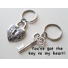 Large Key and Heart Lock Keychain Set - You've Got