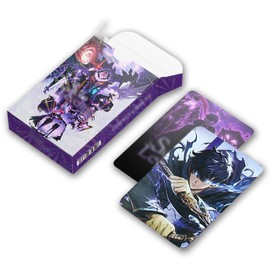 GNHG Pack of 92 Solo Leveling Postcards, Anime Postcards, Collectible Postcards, Solo Leveling Figure, Postcard Book, Anime Postcard Lomo Cards, (60 Lomo Cards and 32 Stickers) - Style B