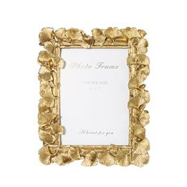 Scarlume 5x7 Vintage Picture Frames, Gold Photo Frame for Table Top Display and Wall Hanging Home Decor