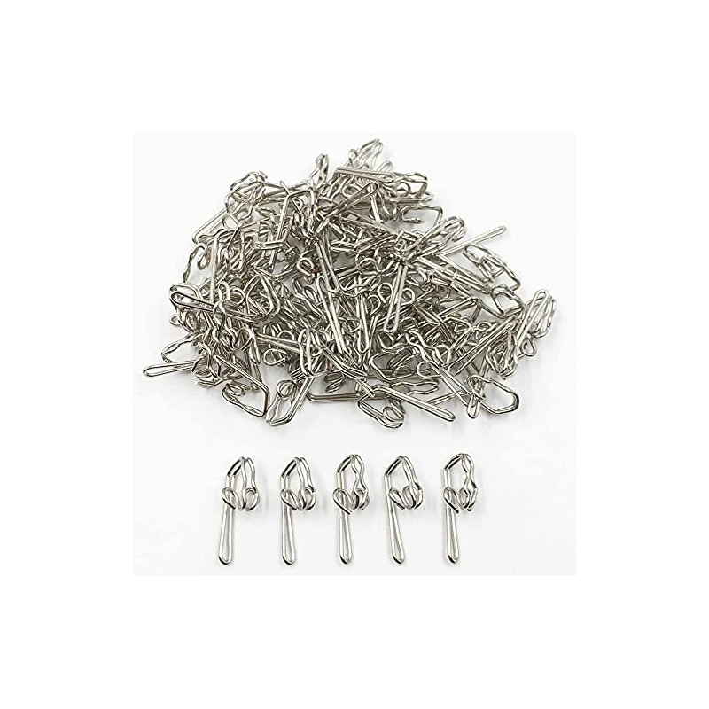 Hooks Pencil Pleat Heavy Duty Silver Hooks Metal Header Tape