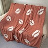 Cozy Football Pattern Blanket Perfect Lightweight Bedding for Adults, Soft,