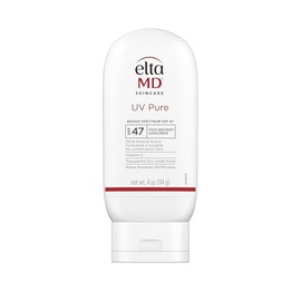 EltaMD Protector solar facial y corporal puro UV, protector solar mineral SPF 47 para niños y adultos, resistente al agua hasta 80 minutos, fórmula de óxido de zinc sin aceite