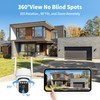 3-Link Outdoor Camera Wireless with 360° View,Solar Security Cameras Wireless