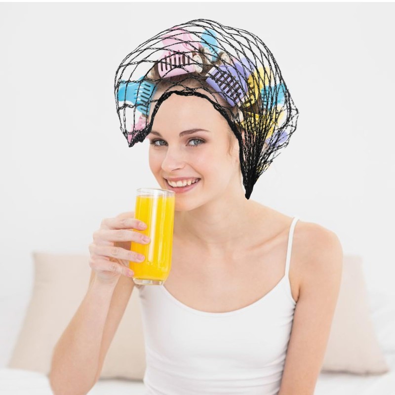 4-Piece Hair Net for Rollers, Triangular Mesh Women's Hair Net