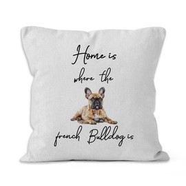 VRW French Bulldog Throw Pillow Covers, French Bulldog Gifts, Frenchie Decorative Pillow Covers for Living Room Decor, Dog Mom Gifts for Women Men, Dog Funny Signs Quote Decor Pillow Covers 18x18
