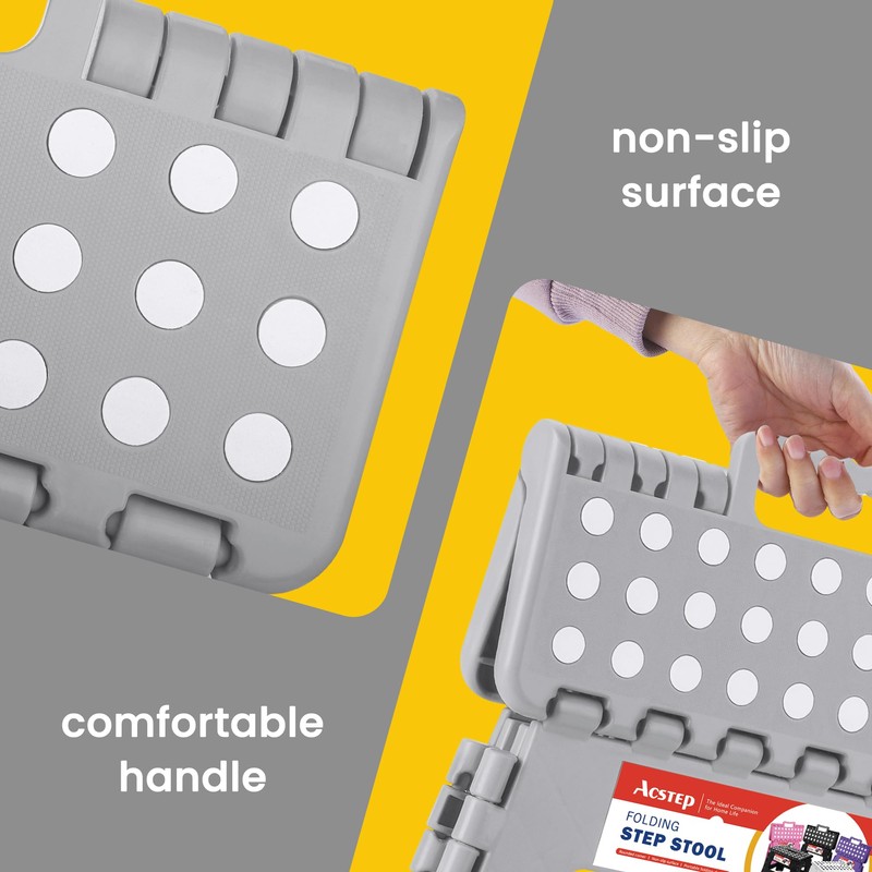 ACSTEP Folding Step Stool 11'' Foldable Step Stool for Kids