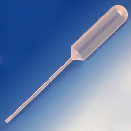 Globe Scientific 139040-S20 Transfer Pipet, Narrow Stem, Large Bulb, Sterile, LDPE, 15.0mL Capacity, 155mm Length, Pack of 500