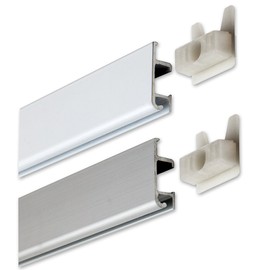 Gallery System Art Displays Aluminum Wall Tracks (3) for Art Hanging System - White Enamel