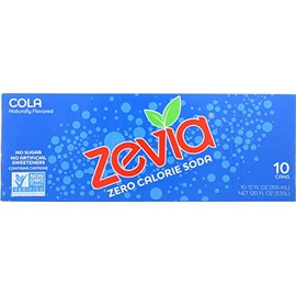Zevia Zero Calorie Soda, Cola, 12 oz, (10 Pack)