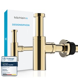B?chlein B?chlein Design Siphon Universal fr Waschbecken & Waschtisch [Gold] Premium Design Siphon frs Waschbecken