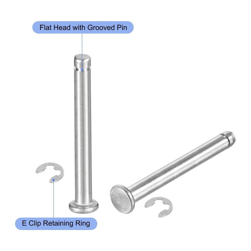 sourcing map 10Set M4x35mm 304 Stainless Steel Cylindrical Shaft Snap