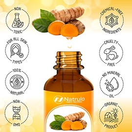 Natrulo Suero De Cúrcuma Para Rostro Y Cuerpo - Aceite De Cúrcuma 100% Natural Para Aclarar La Piel Y Eliminar Manchas Oscuras - Limpia La Piel Combat