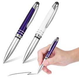 Toddmomy 2 Pens with Illuminated Tip Torch LED Ballpoint Pen Luminous Pen for Writing in the Dark