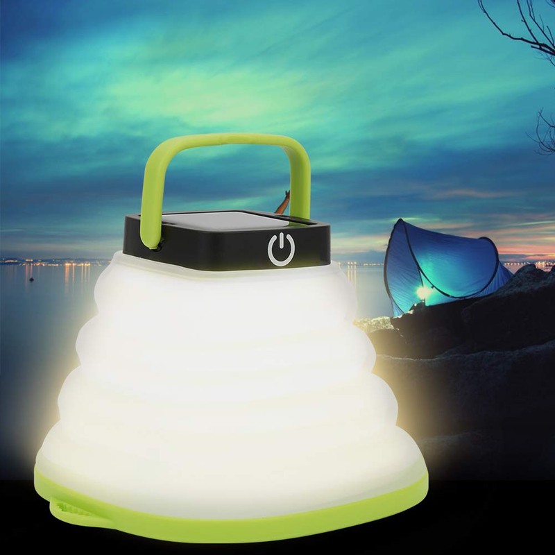 Cikonielf LED Solar Camping Lantern Foldable Portable LED Camping Lamp