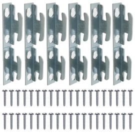 XJKJ 12 PCS Curtain Rod Bracket Curtain Rod Hardware Brackets Curtain Rod Single Bracket Spreader Wall Bracket Hooks Curtain Rod Hooks for Wall