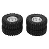 4pcs 55mm Front Rear Rubber Tires and 24 Hole Wheel