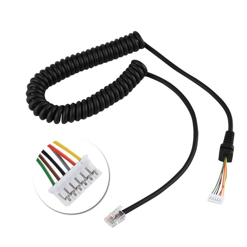 Microphone Cable, Portable Car Radio Hand Microphone Line for YAESUMH-48A6J,