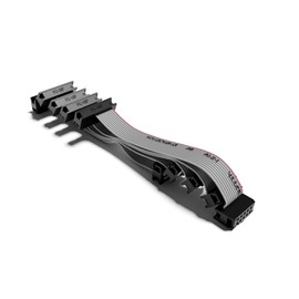 ExcelValley - 5-Pack - Eurorack Flat Ribbon Power Cables Modular Synth Synthesizer [10 to 16 Pins | 25 cm - 9.84"]