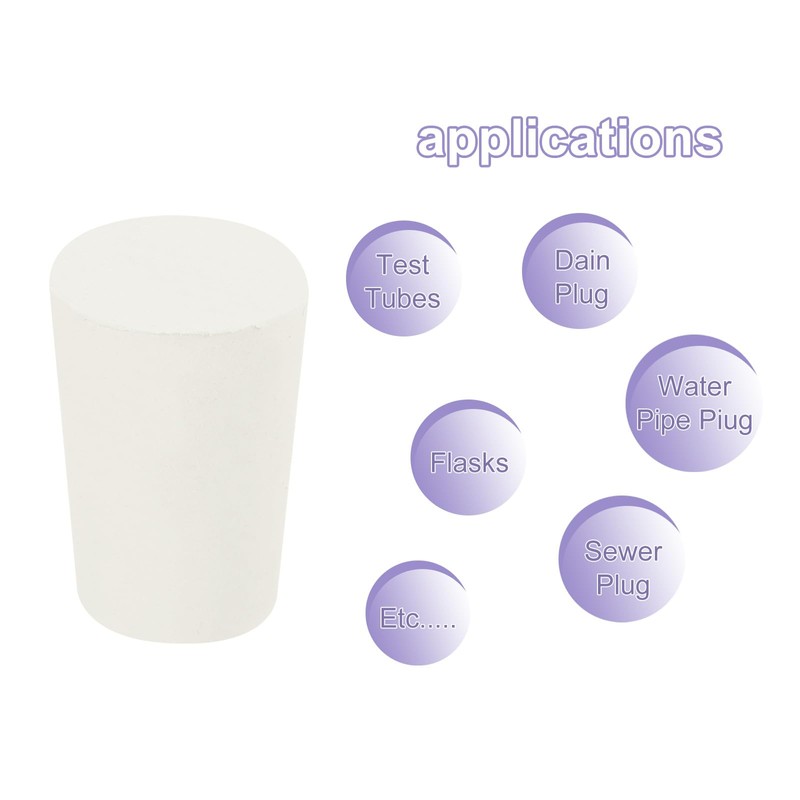 sourcing map Rubber Tapered Plug 13mm to 17mm Solid Test