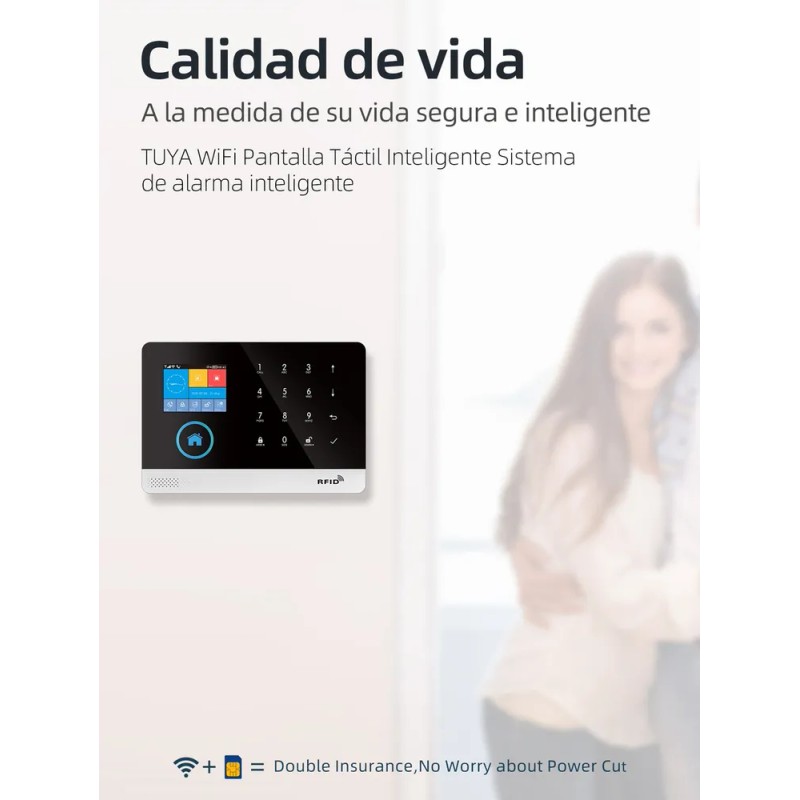 Sistema De Alarma Wifi Gsm Tuya Smart Life App Control