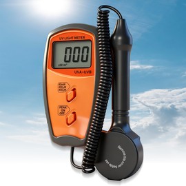 AMTAST UV Light Meter Professional UV Monitors Measurable of UVA & UVB Light Measure Tester with 290~390nm Range Portable UV Sunlight Tester (Model UV340B)