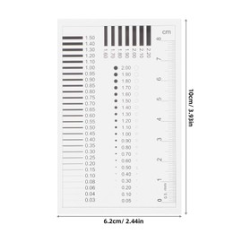 IMIKEYA Chest Card Scale Film Ruler Transparent Defect Detection Tool for Line Width, Crack and Scratch Inspection, Industrial Dimensioning Equipment Focus on Measurement Accuracy