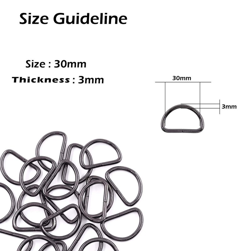 Trimming Shop Non Welded Metal D Ring Fasteners Durable Buckles