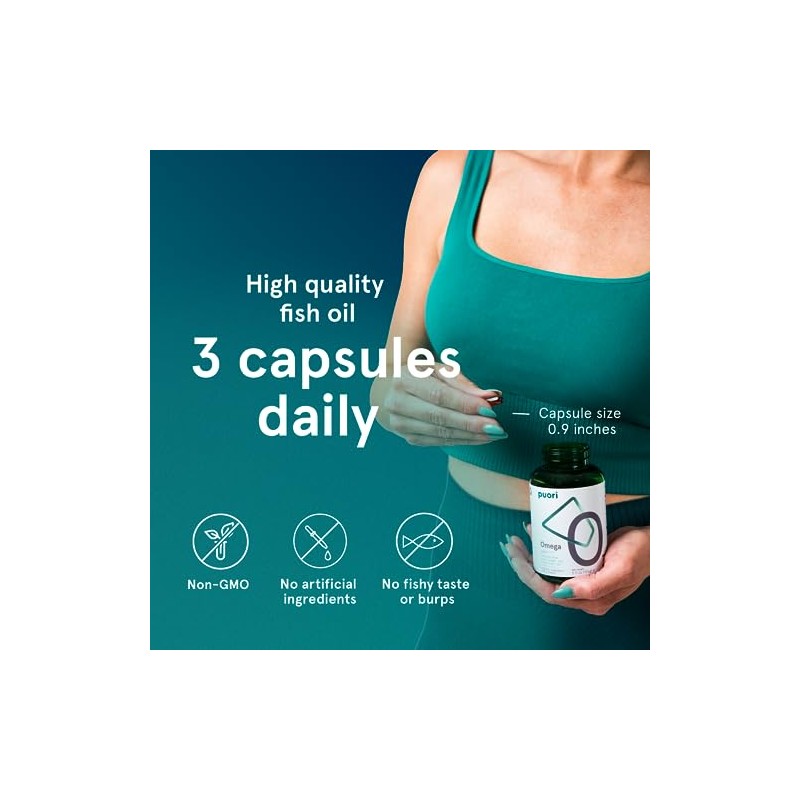 O3 Pure Omega 3 Burpless Fish Oil Softgels + Lemon
