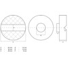 BGS 72108 Rubber Pad for Trolley Jack 65 x 38