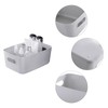 GAOHAN 12 Packs Plastic Storage Boxes with Handles, 3 Colours