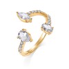 PAVOI 14K Yellow Gold Plated Cubic Zirconia Triple Bypass Statement