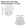 Cjueiom 60pcs 10mm / 3/8" Hole Plugs White Plastic Hole