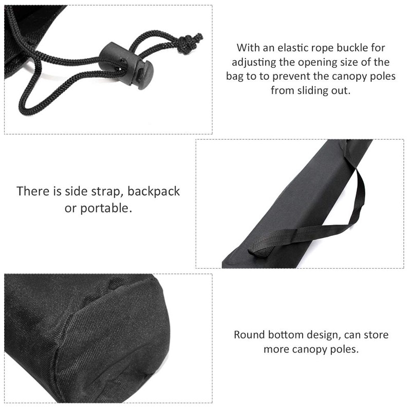 Keenso Camping Tent Pole Organizer, Multi-Function Canopy Pole Storage Pouch