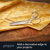 Gingher 7.5" Pinking Shears, Zigzag Blades Prevent Fraying, Chrome Plated
