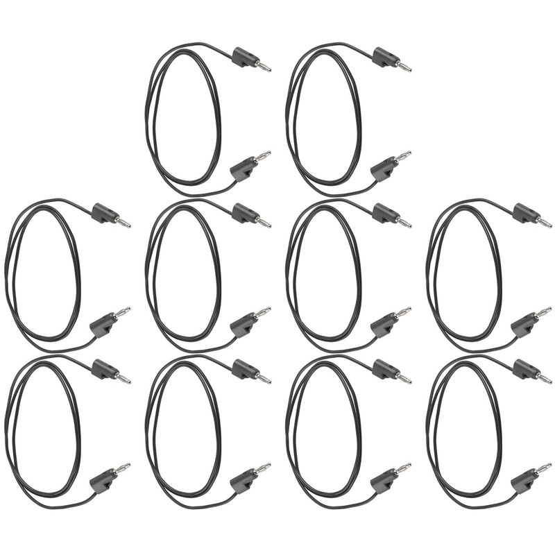 10 Set Banana Plug Test Leads Male to Male Brass