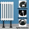 Pack of 4 Black 15mm Radiator Pipe Hole Covers –