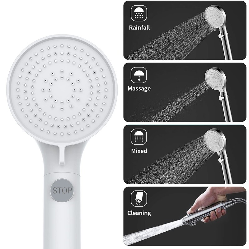 RV Shower Head with Hose and On/Off Button, High Pressure