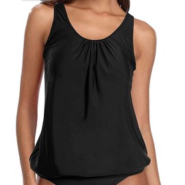 Octopus Women's Mixkini tankini. The tummy control figure miracle from the island of Rügen to mix yourself f5690, Plain black top