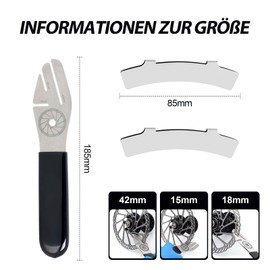 Cosswe Set of 3 Bicycle Brake Discs Adjuster, Disc Brakes Adjustment Correction Key Tool Stainless Steel Disc Brake Straightening Tool Bicycle Brake Discs Straightening Tool for Bicycle Calibration